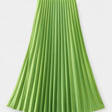 Long pleated silk skirt