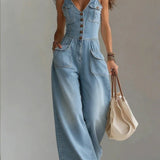 Claire | Women's V-neck Jumpsuit