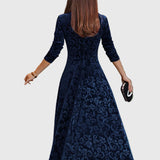 Nancy - Festive Velour Elegance Dress