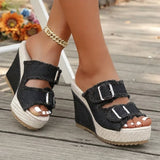 Atelier | Worn-Edge Wedge Sandals