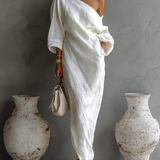 Strapless Canvas Dress in Ivory