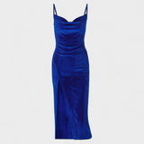 Gabriela - Velvet dress with side slit