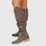 Alena - Tall boots with a ruched effect