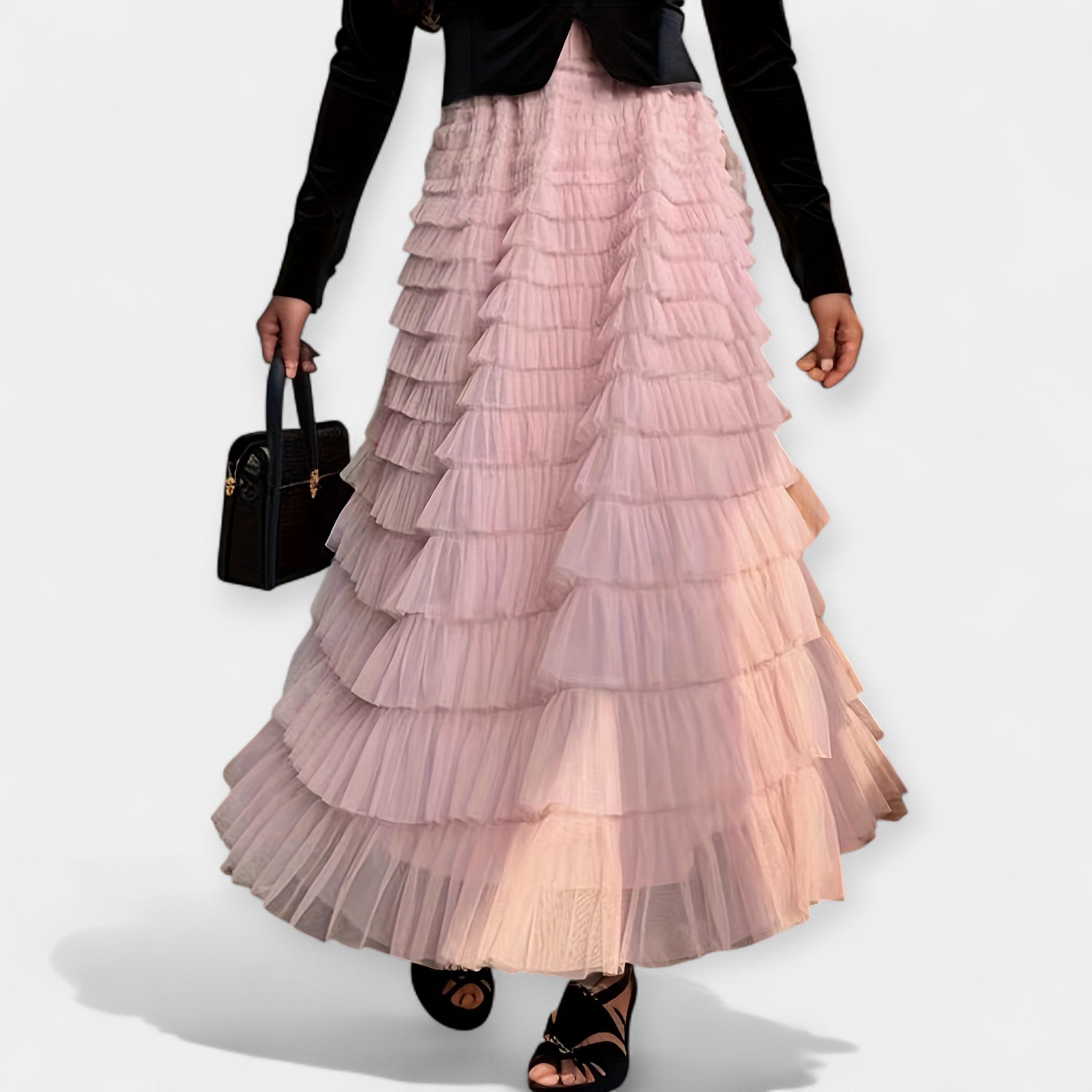 Elegant tulle skirt with decorative details