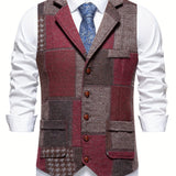 Men's herringbone tweed vest