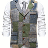 Men's herringbone tweed vest