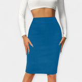 High-waisted office skirt