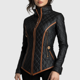 Klara - Stylish jacket with quilted seams and a slim waist