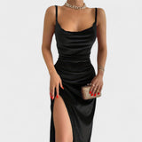 Gabriela - Velvet dress with side slit