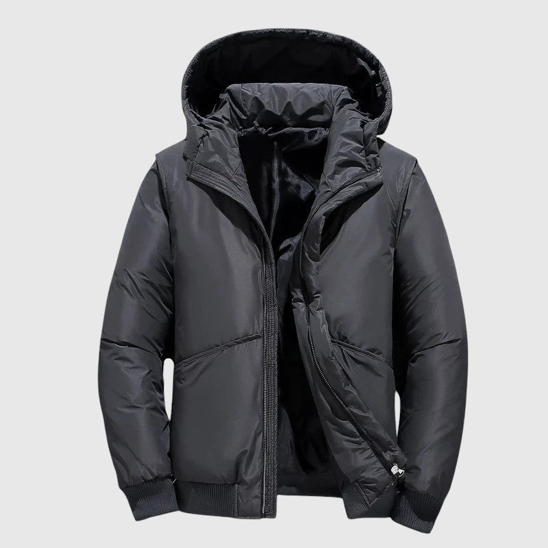Josef - Puffer jacket with hood and durable coating