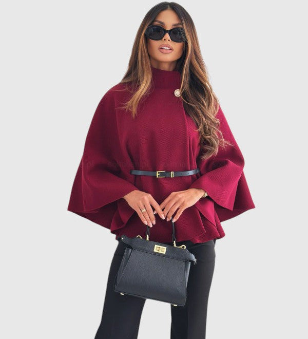 LEA - Stylish jacket with butterfly sleeves and a belt