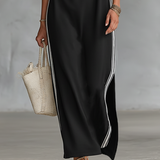 Maxi dress Button-neck jumper
