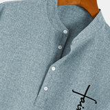 Kristóf™ | Elegant short-sleeved shirt with stand-up collar