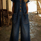 Denise | Farmer Overall V-neck with Short Sleeves