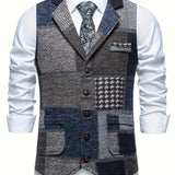 Men's herringbone tweed vest