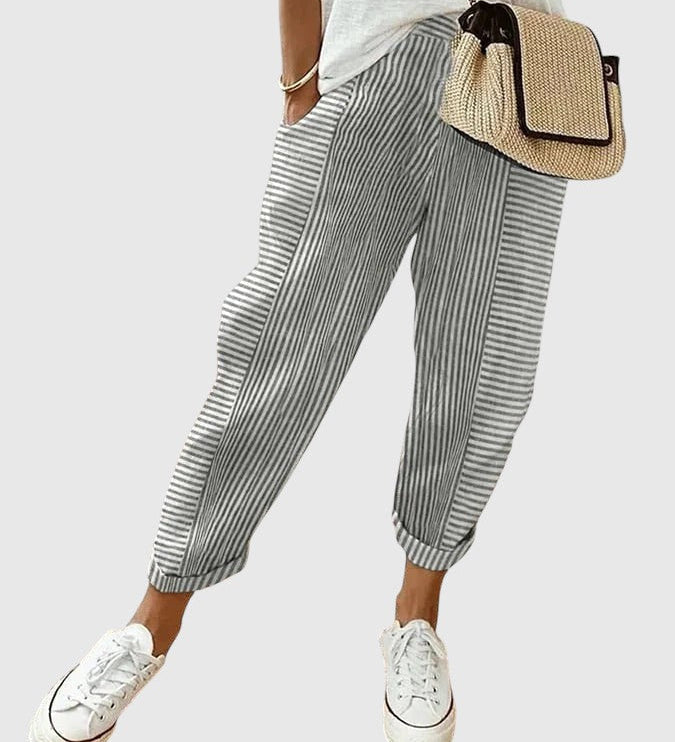 Nina - Elegant striped trousers