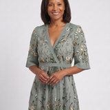 Élodie – Long V-neck floral dress