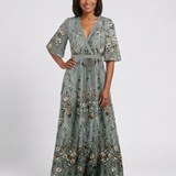 Élodie – Long V-neck floral dress