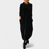 DEBORAH - SUEDE ELEGANT MAXI DRESS