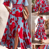 Noelle | Spring Floral V-neck Dress