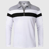 Ábel - Elegant sweater with zipper and stripes