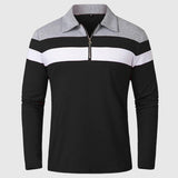 Ábel - Elegant sweater with zipper and stripes