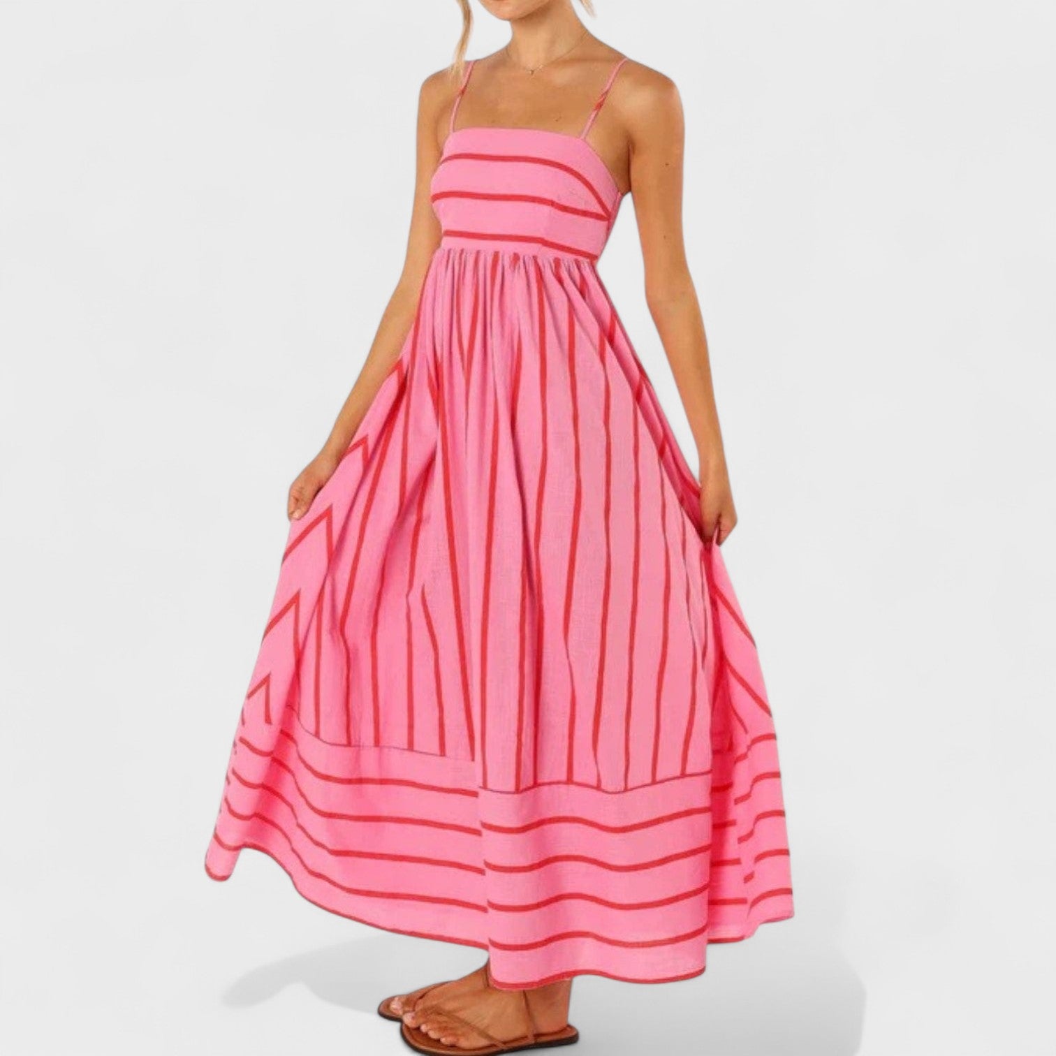 Isabel - Long striped dress