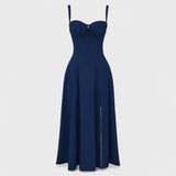 Kiana – Lace-Up Midi Dress