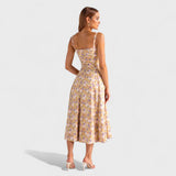 Kiana – Lace-Up Midi Dress