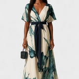 Vanessa - Long Dress with Acrylic Pattern