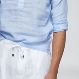 Linen Pop-over ing - Világoskék
