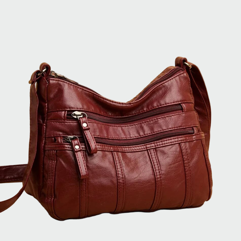 Soft leather shoulder bag