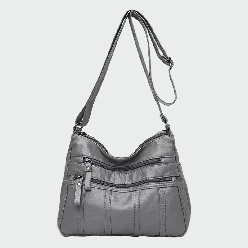 Soft leather shoulder bag