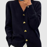 Katrin - Knitted cardigan with heart-shaped buttons