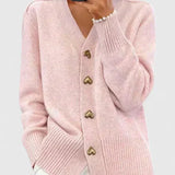 Katrin - Knitted cardigan with heart-shaped buttons