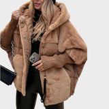 Eurelia – Faux Leather Hooded Jacket