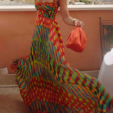 Aria – Abstract Patterned Maxi Dress