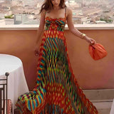 Aria – Abstract Patterned Maxi Dress